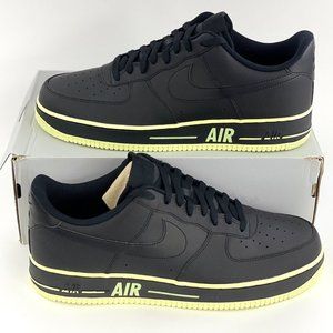 Nike Air Force 1 Low Ribbon Volt Black Men's Size 14 Sneakers Shoes